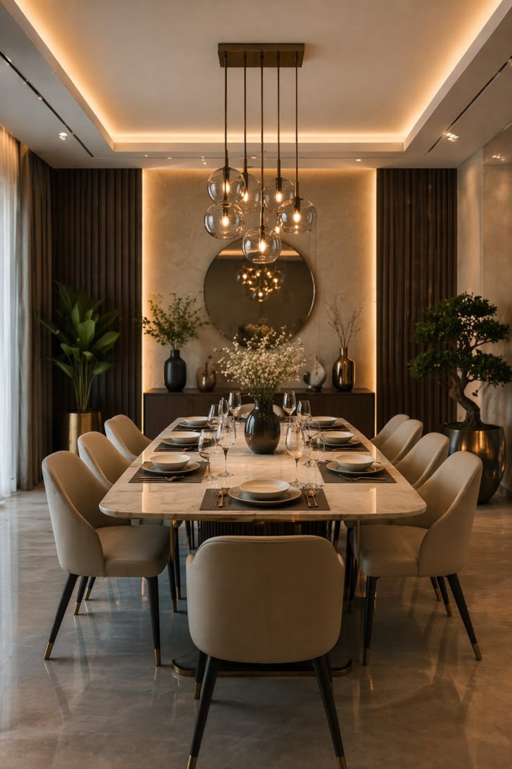 Elegant dining room interior project